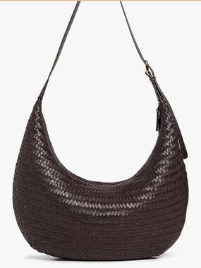 Madewell Essential Curve Woven Hobo Slouch Shoulder Bag - Coffee Bean